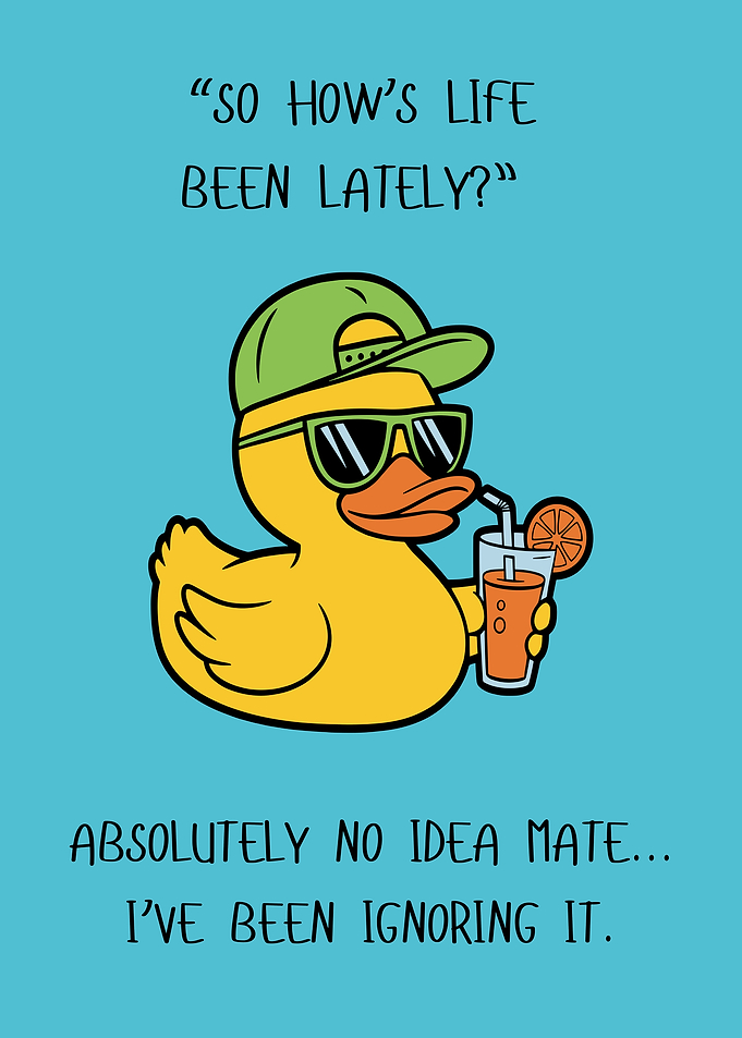 Funny Duck Ignoring Life