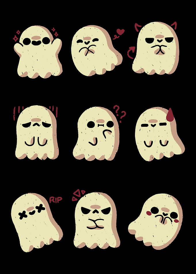 Cute Ghost Emotions
