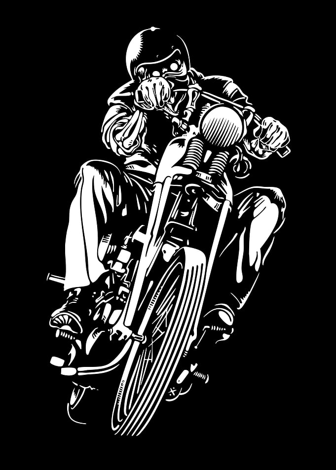 Biker Riding a Motorcycle