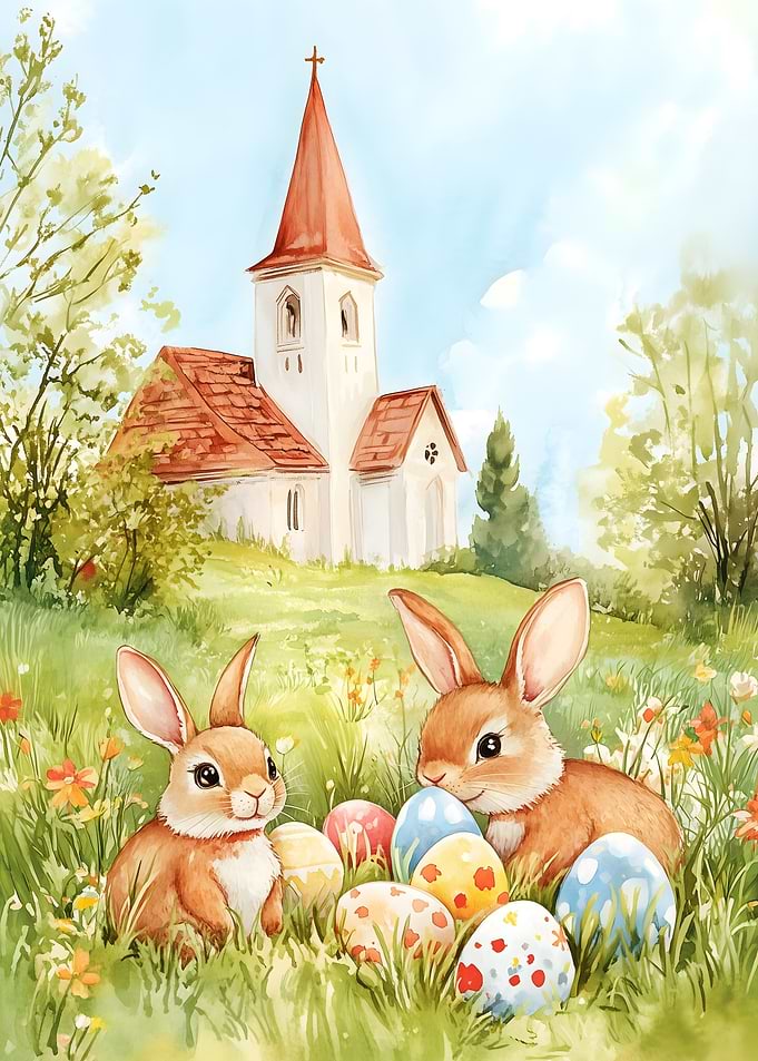Easter Bunnies and Church