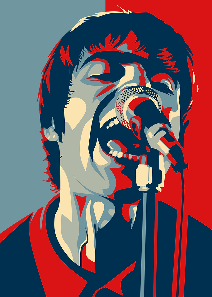 Singer Performing into Microphone
