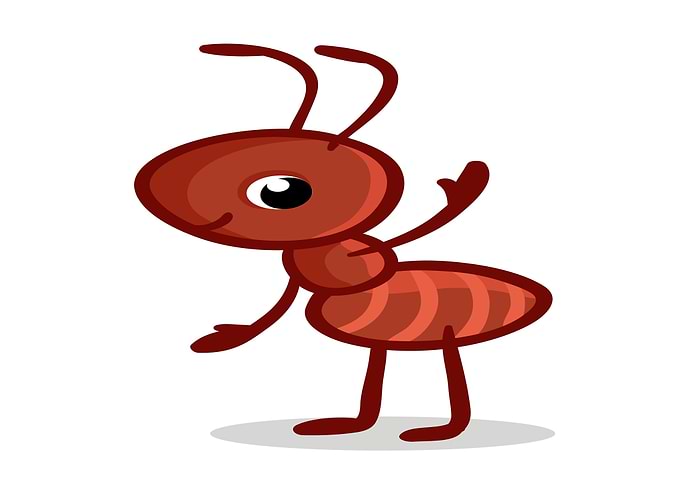 Cartoon Ant Waving