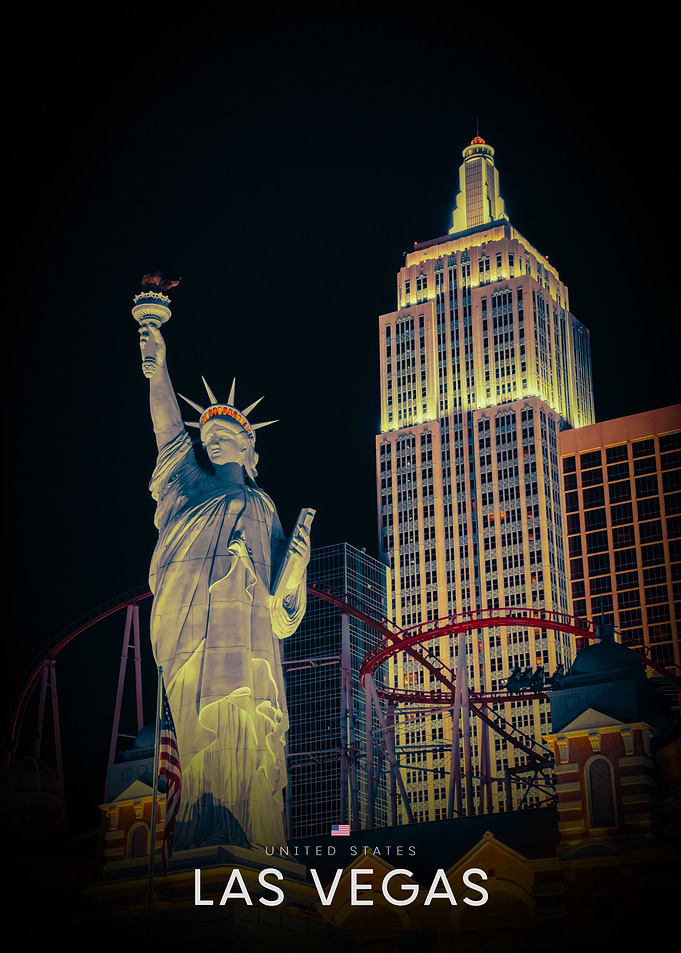 Las Vegas Statue of Liberty and Empire State Building