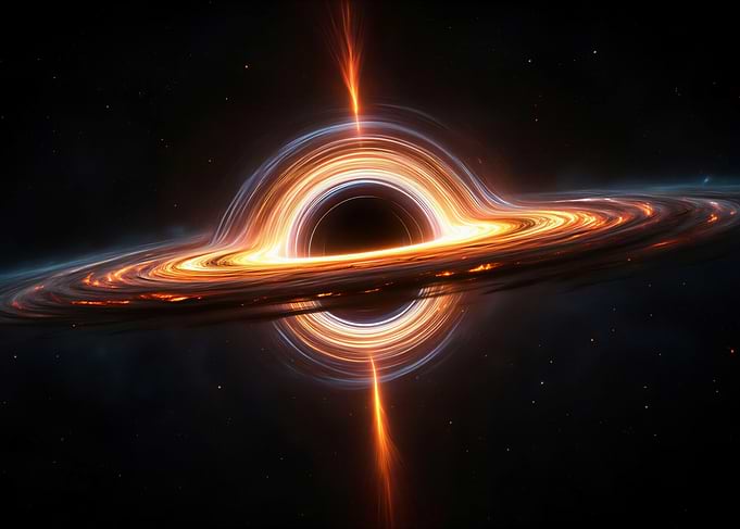 Glowing Black Hole with Accretion Disk
