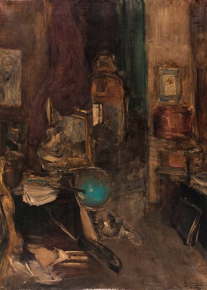 Still Life with Globe and Books