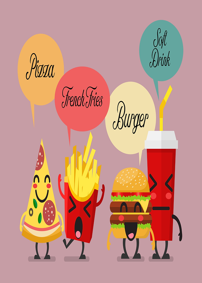 Cute Fast Food Characters