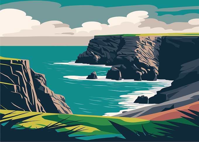Coastal Cliffs and Ocean View