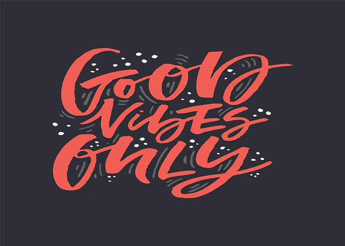 Good Vibes Only Text Art