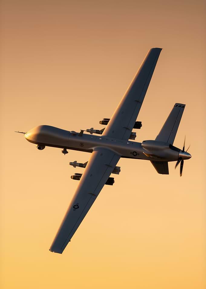 MQ-9 Reaper Drone in Flight