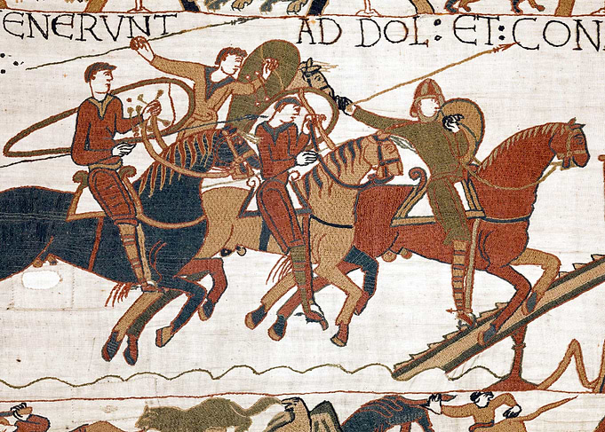 William and his Soldiers Attacking Dol Bayeux Tapestry Scene 17