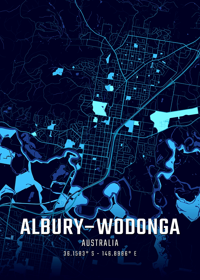Albury-Wodonga Midnight City Map