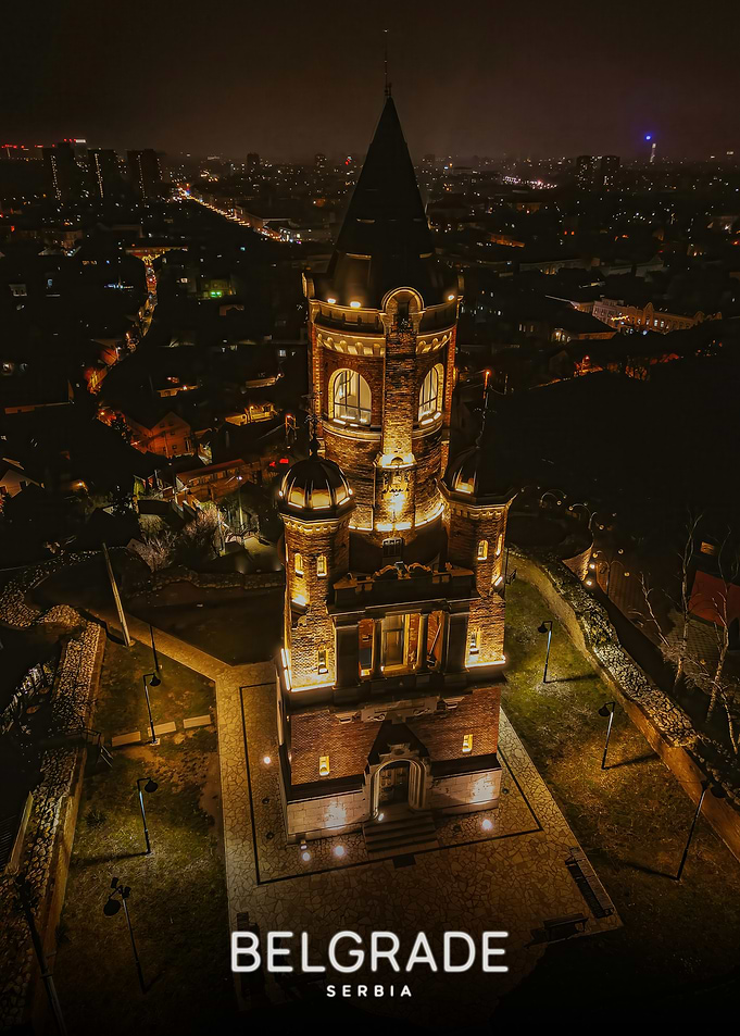 Belgrade Tower at Night