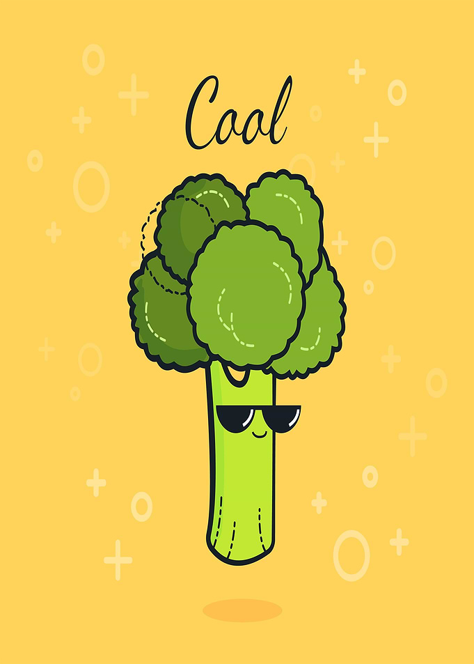Cool Broccoli Character