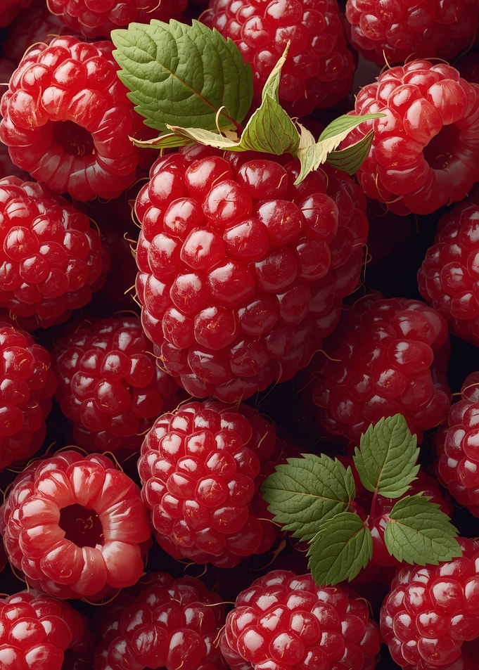 Close-up of Fresh Raspberries