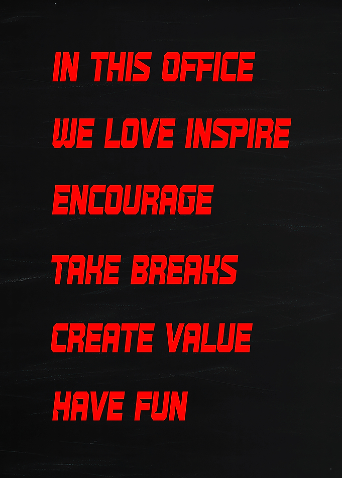 Office Motivational Text Art