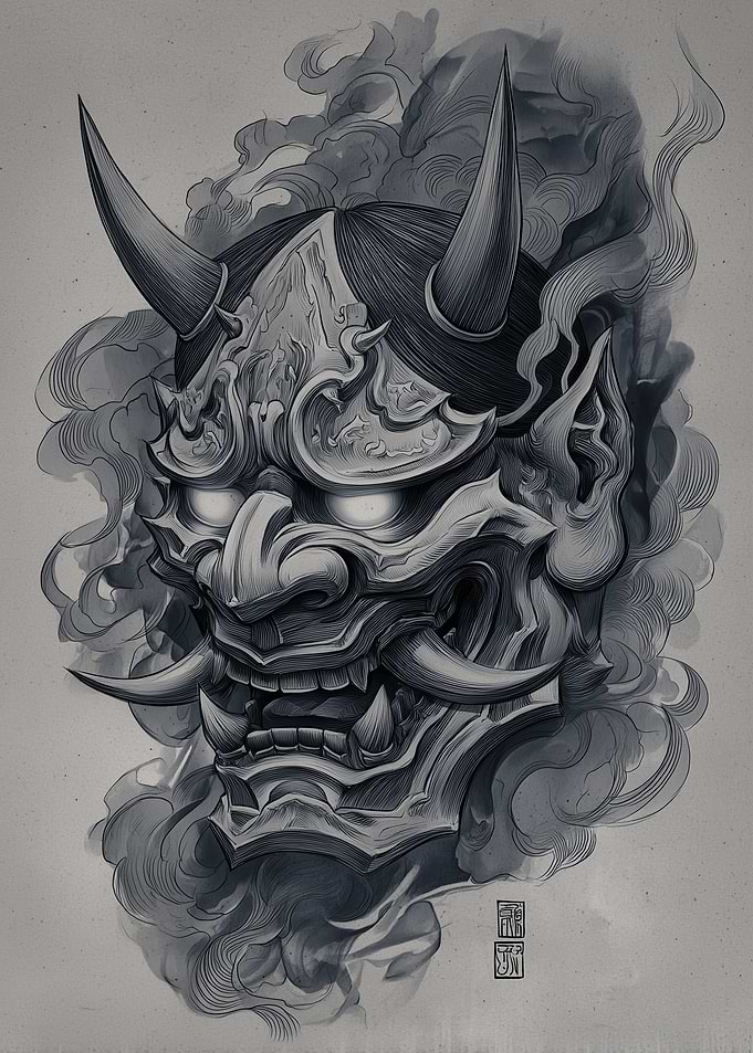 Japanese Oni Mask