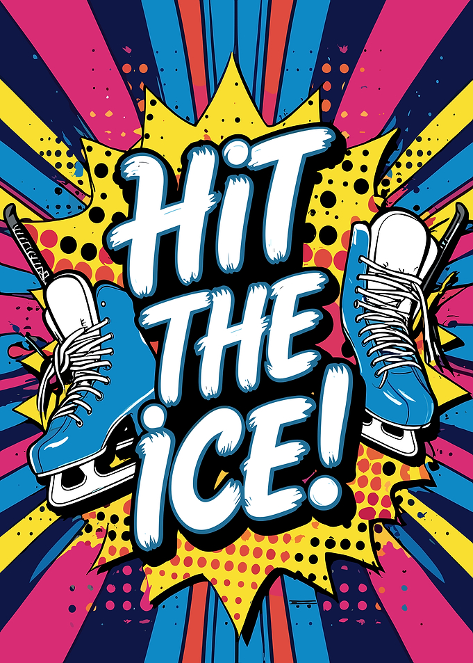Hit the Ice Hockey Graphic