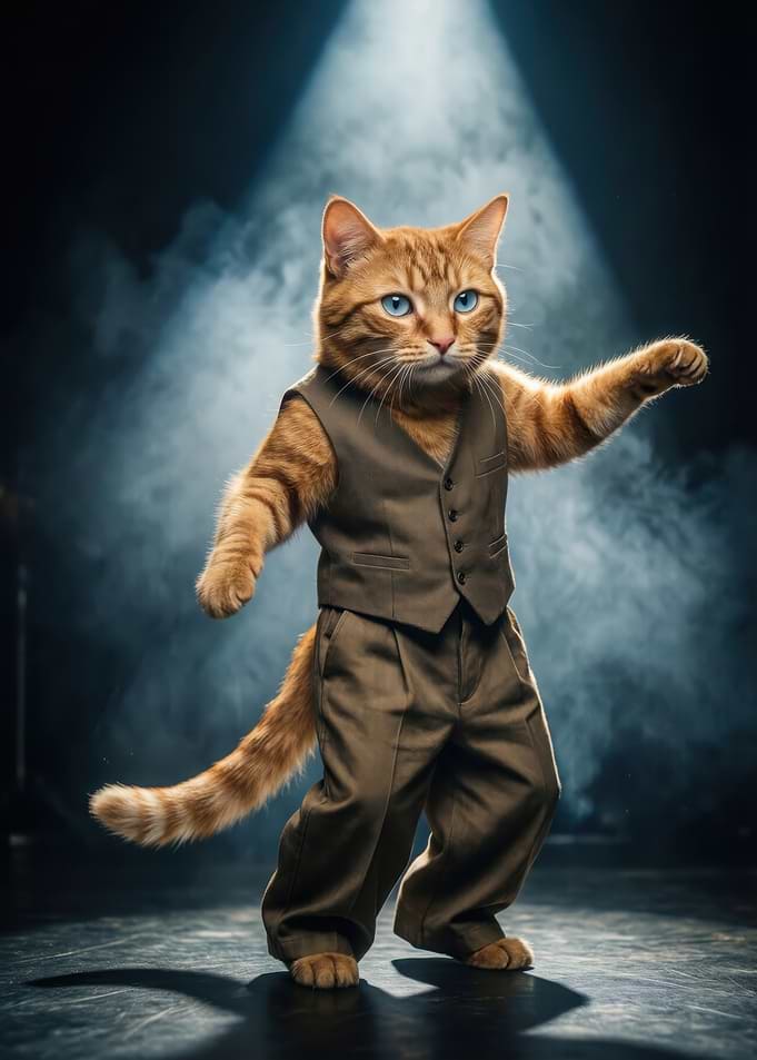 Anthropomorphic Cat in Formal Wear