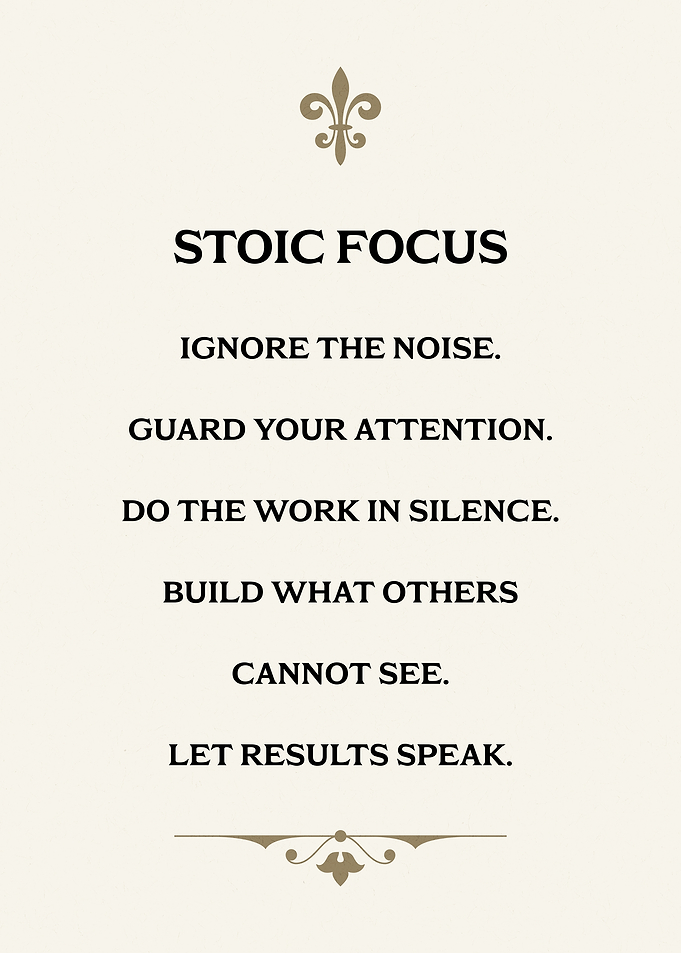Stoic Focus Motivational Poster