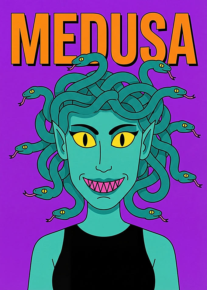 Medusa with Snake Hair