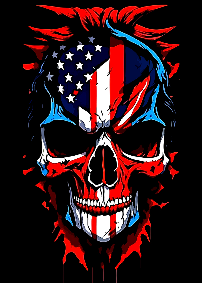 American Flag Skull