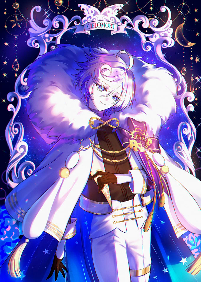 Anime Character with Fur Coat and Stars