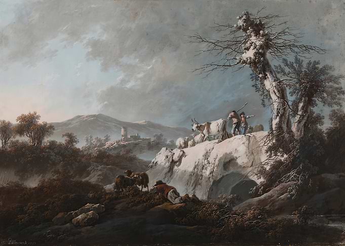 Pastoral Landscape with Cattle and Sheep