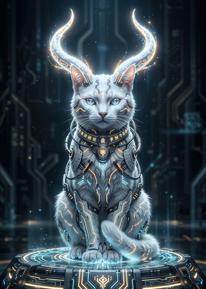 Cyberpunk God Cat