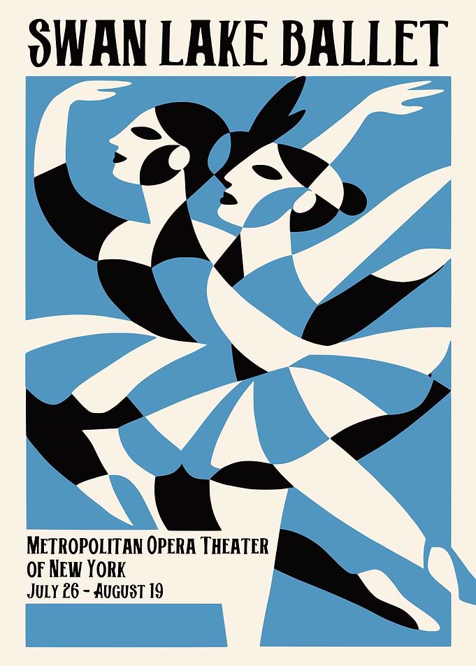 Swan Lake Ballet Poster