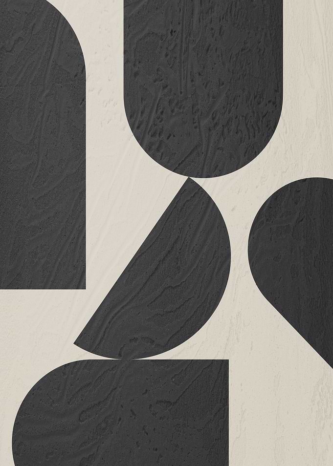 Abstract Geometric Shapes with Textured Background