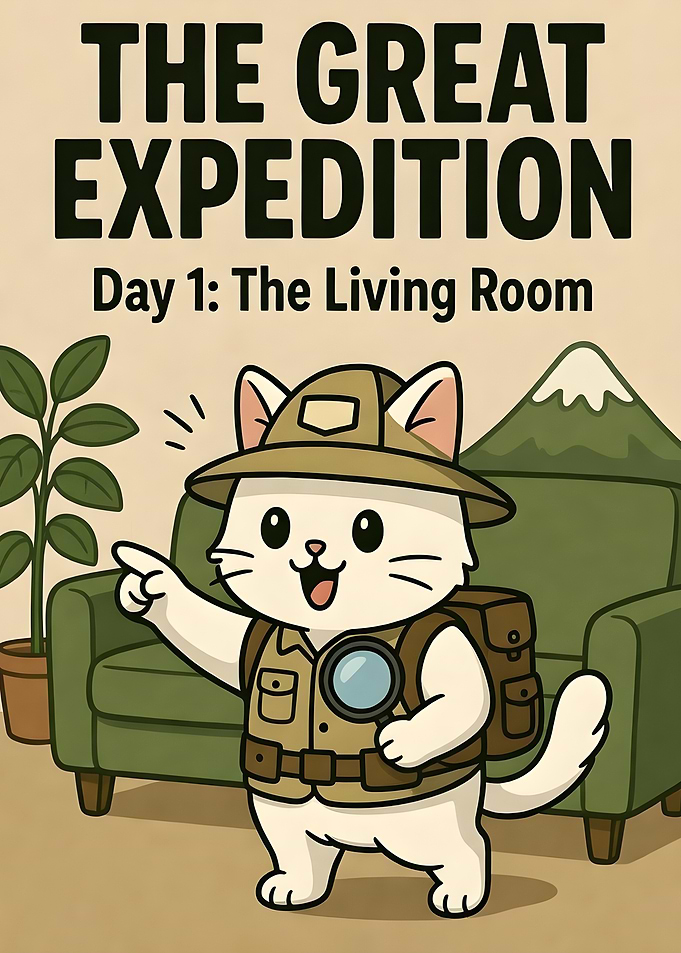 Cat Explorer in Living Room