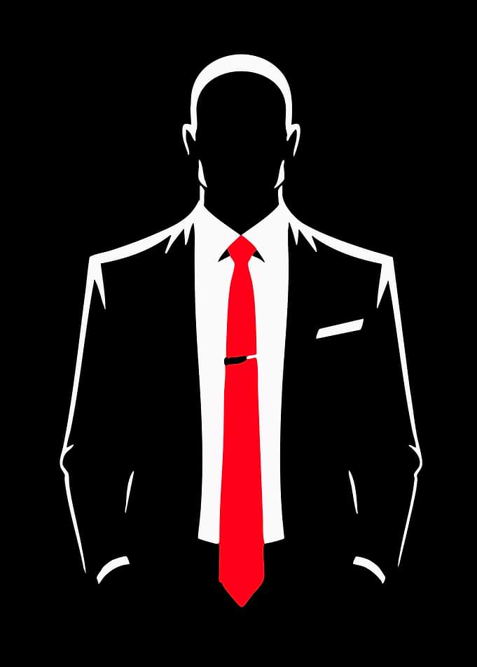Silhouette of a Man in a Suit