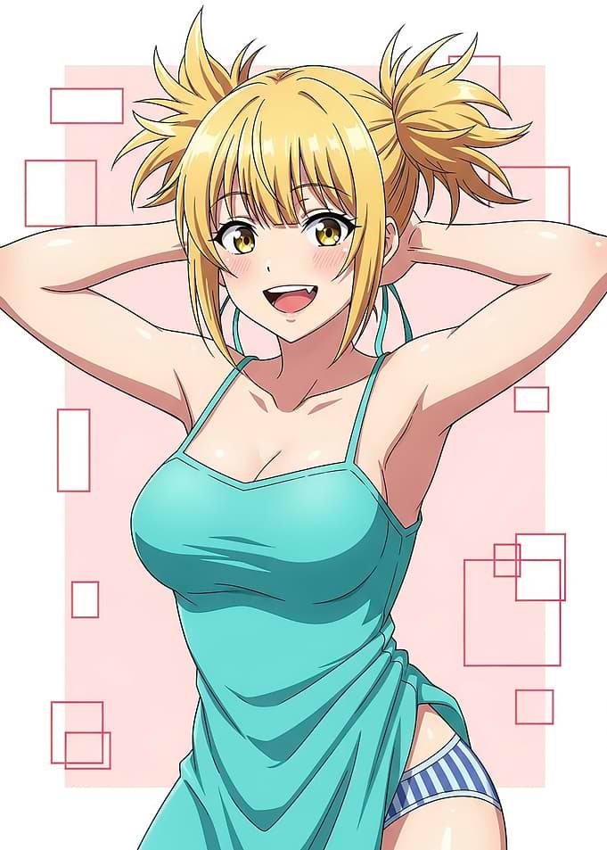Anime Girl with Blonde Pigtails