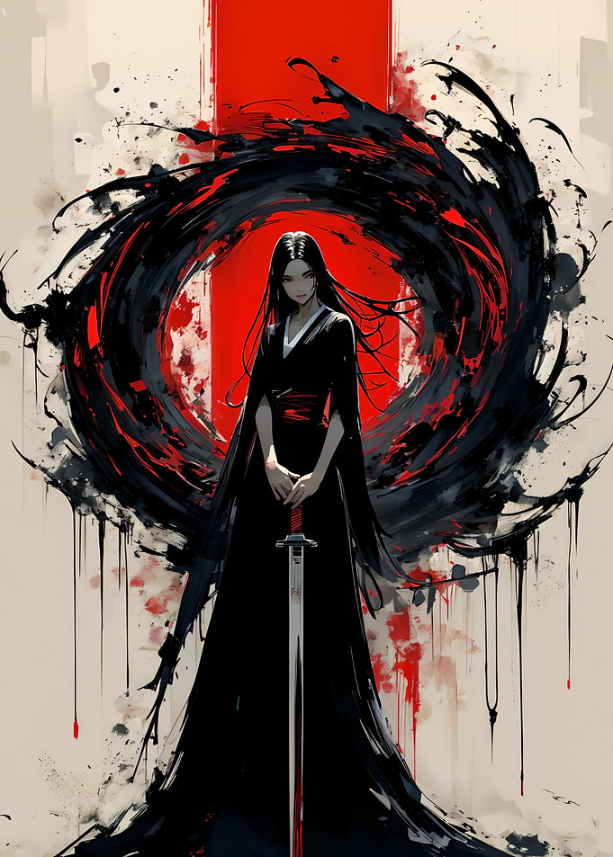 Samurai Woman with Sword