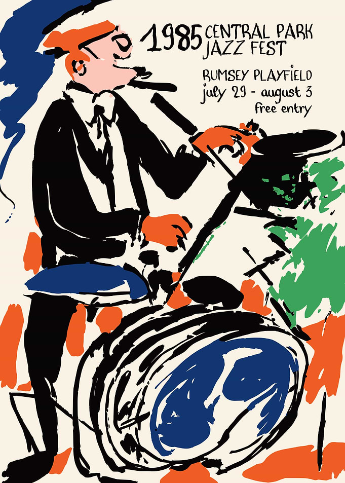 1985 Central Park Jazz Fest Poster