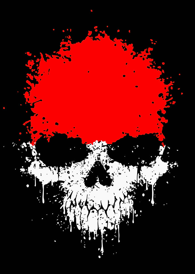 Indonesia Skull Splatter
