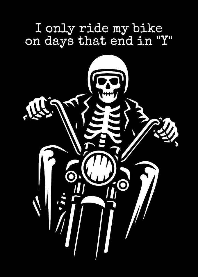 Skeleton Rider on Motorcycle