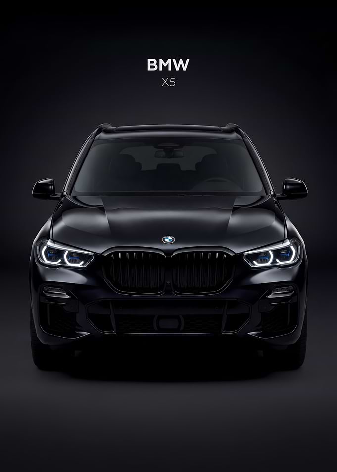 Black BMW X5 Front View