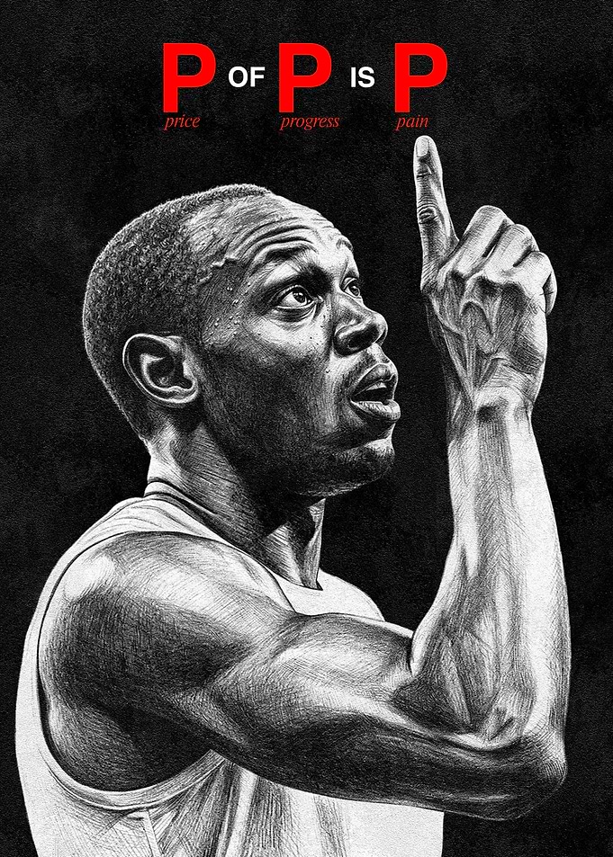 Inspirational Poster – “The Price of Progress Is Pain” Motivational Wall Art
