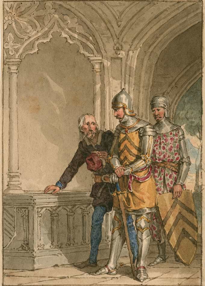 Knights and a Man in Armor