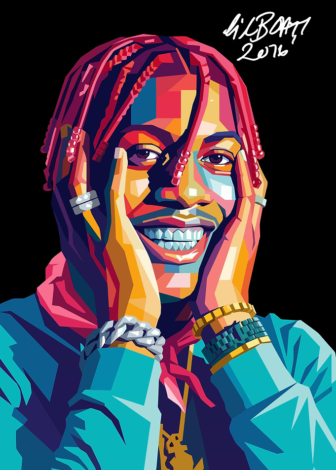 Colorful Portrait of Lil Yachty