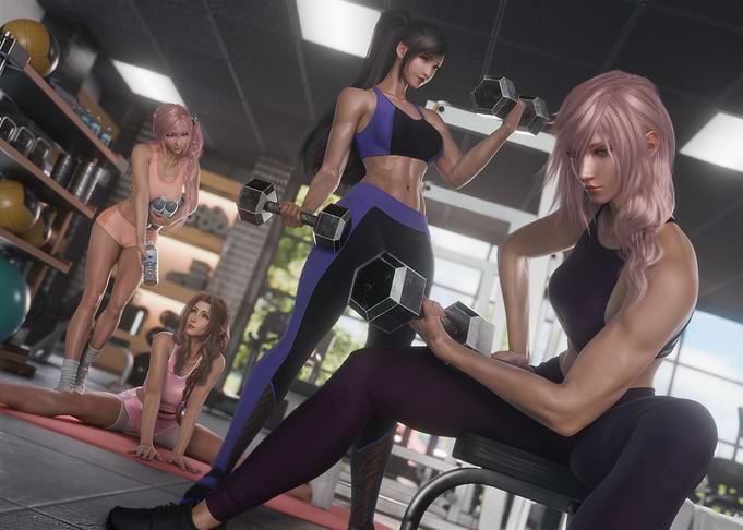 Final Fantasy VII Tifa Lockhart Aerith Gainsborough Claire Farro Serah Farron