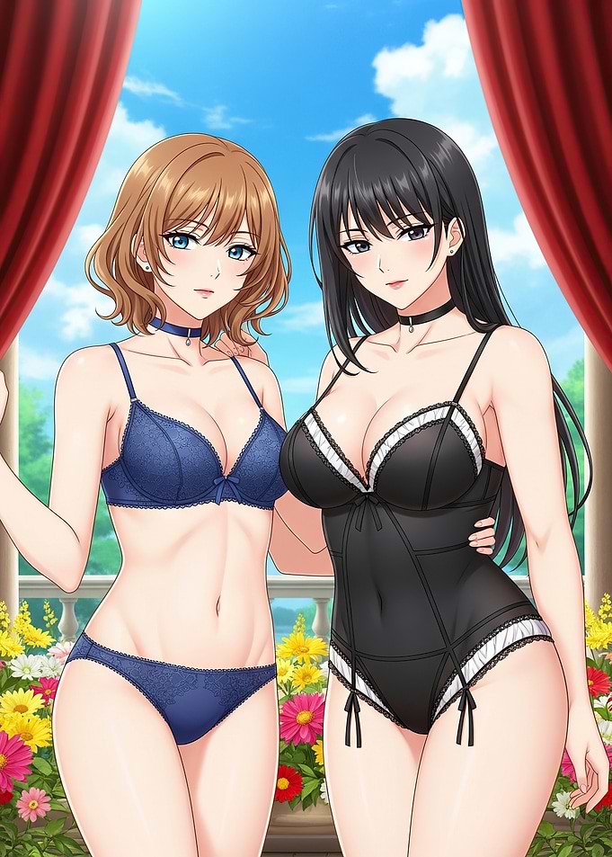 Two women in lingerie