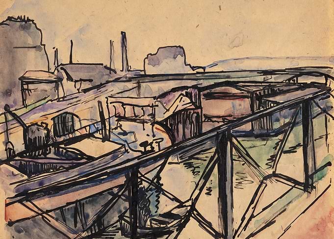 Industrial Landscape Painting