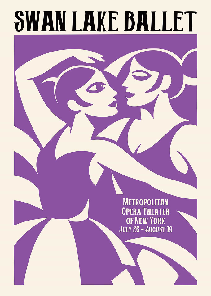 Swan Lake Ballet Poster