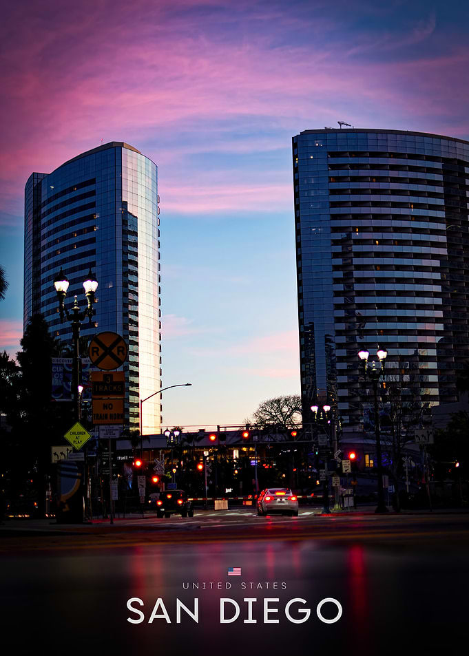 San Diego Cityscape at Dusk