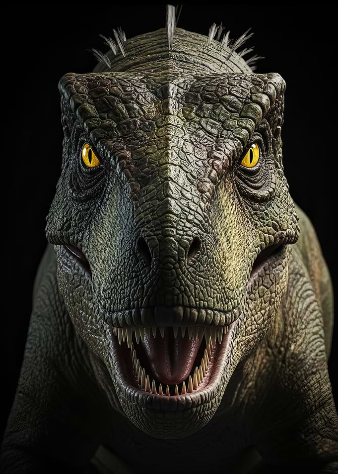 Close-up of a Dinosaur's Head poster