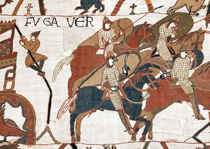 Duke Conan Fleeing Bayeux Tapestry Scene 18