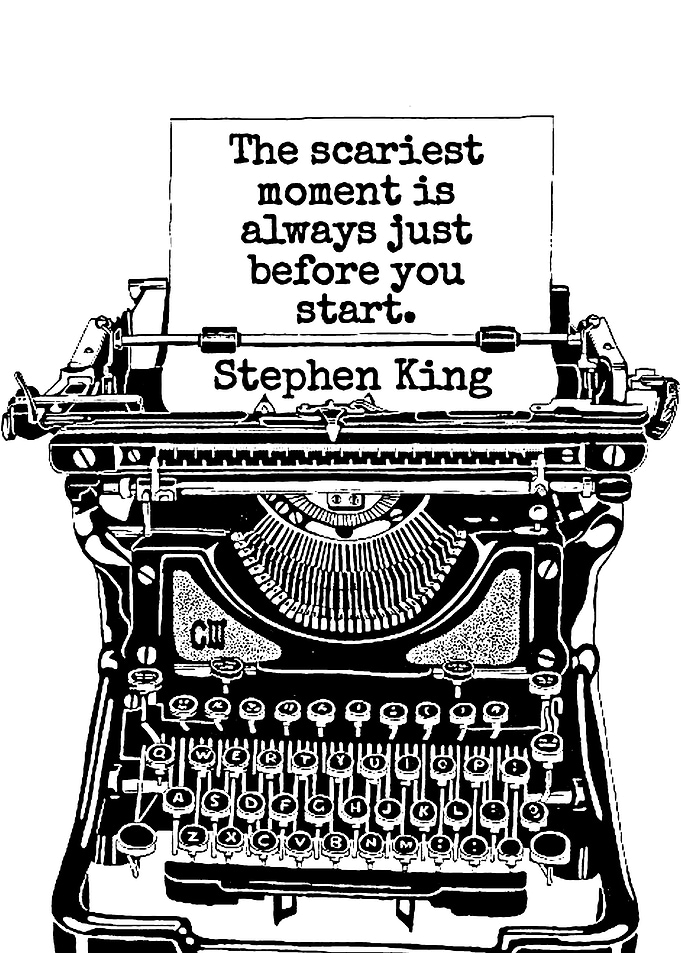 Stephen King Quote on Typewriter