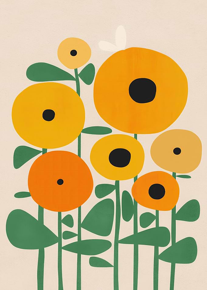 Abstract Floral Illustration